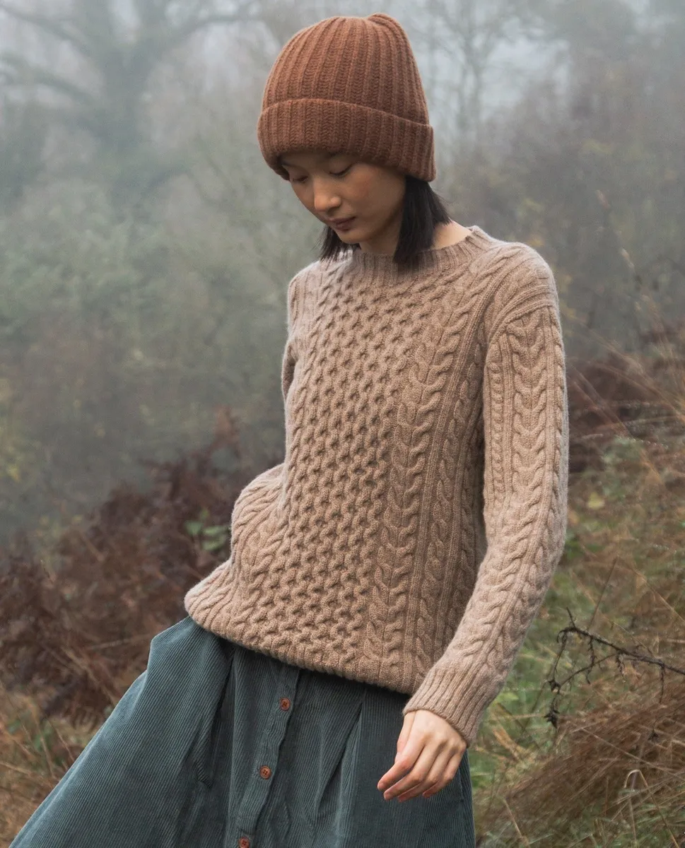 Serena Lambswool Knitted Jumper in Oatmeal 2