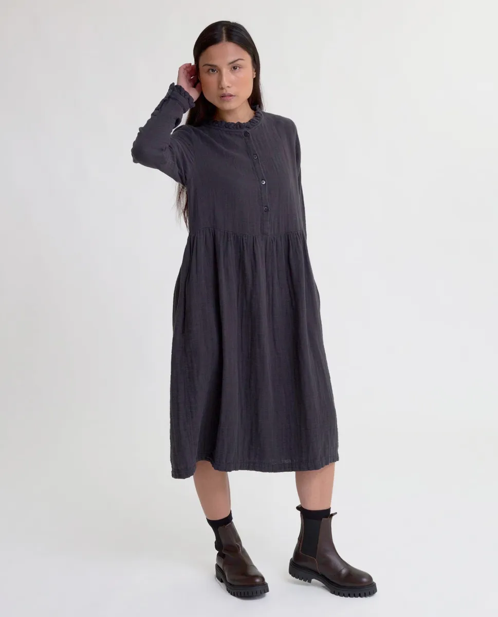 Sheila Corduroy Dress in Light Taupe M Preloved 3