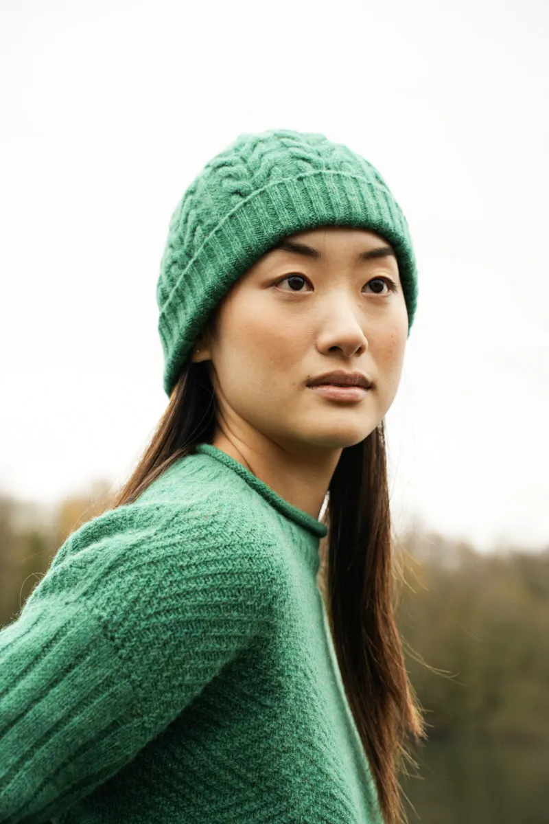 Shika Lambswool Knitted Jumper in Emerald 12