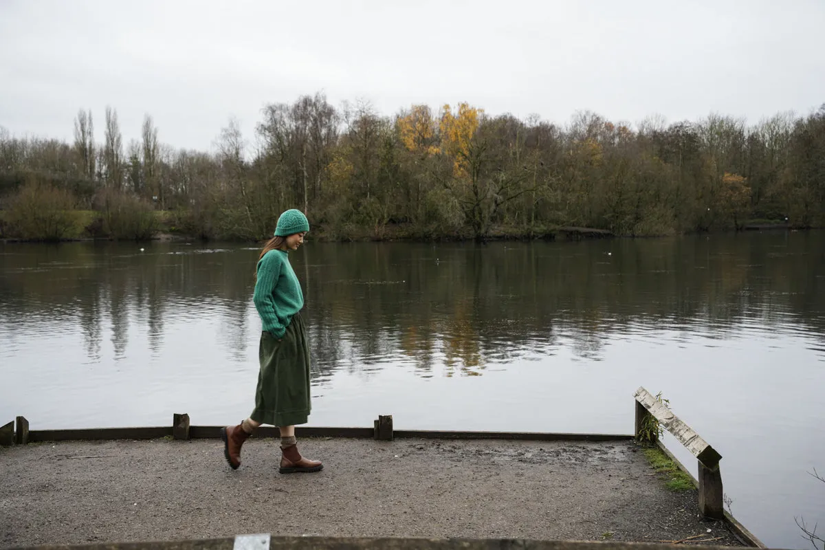 Shika Lambswool Knitted Jumper in Emerald 13