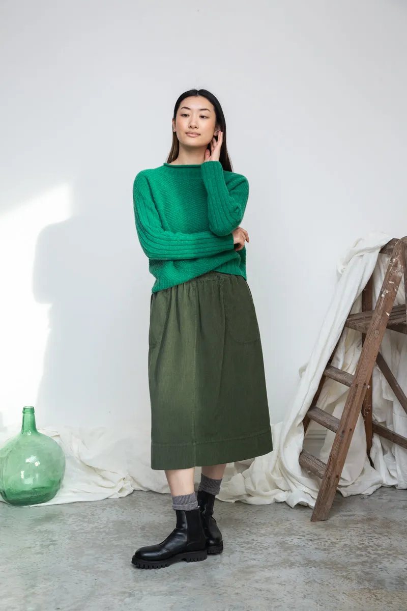 Shika Lambswool Knitted Jumper in Emerald 4