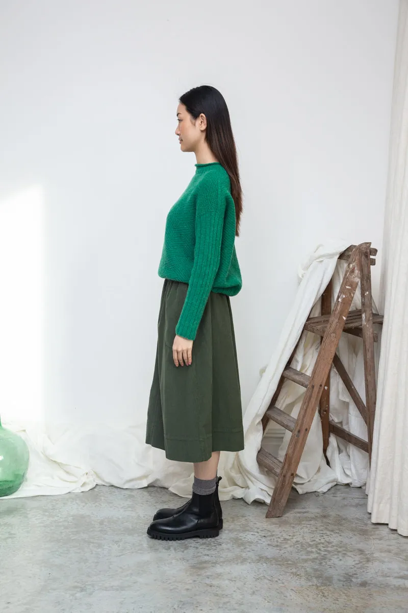 Shika Lambswool Knitted Jumper in Emerald 5
