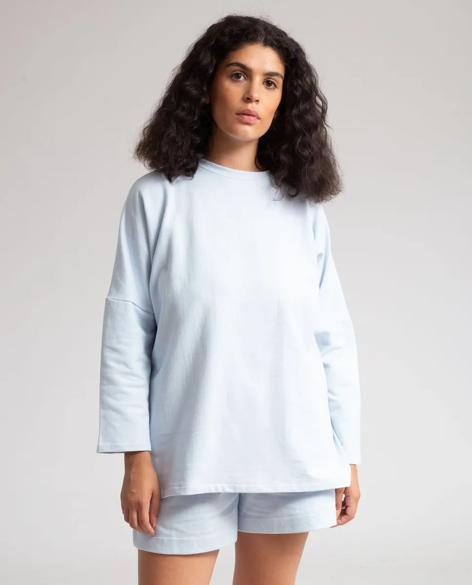 Soma Organic Cotton Sweatshirt In Pale Blue 2