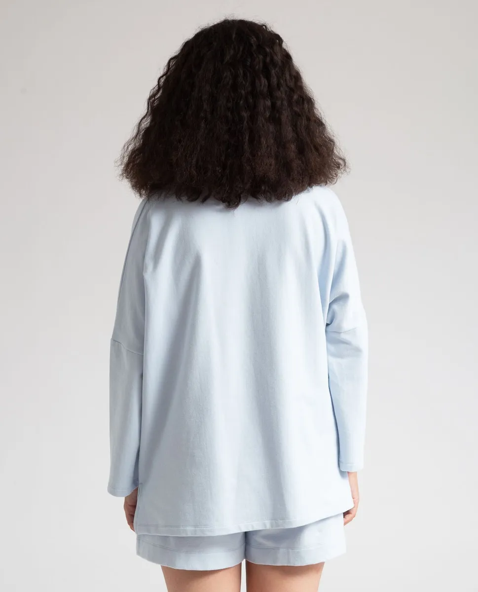 Soma Organic Cotton Sweatshirt In Pale Blue 3