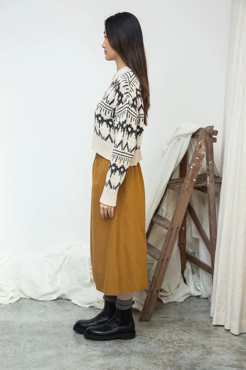 Sugi-Sue Organic Cotton Knitted Cardigan in Ecru Marl 4