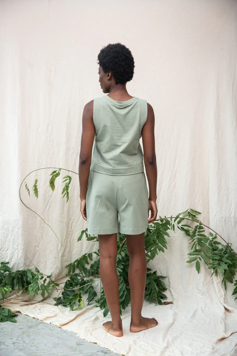 Sylvia Organic Cotton Felpe Short in Pistachio 5