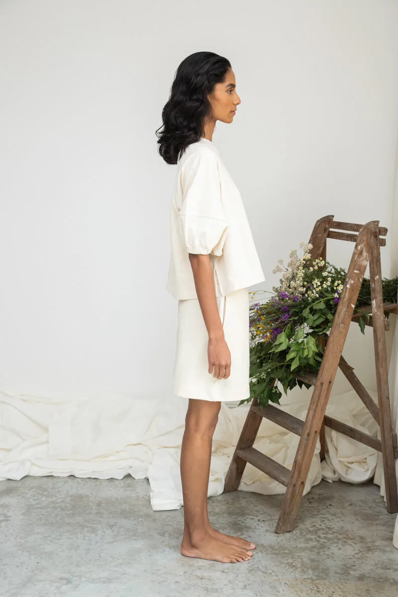 Sylvia Organic Cotton Felpe Short in Undyed 4