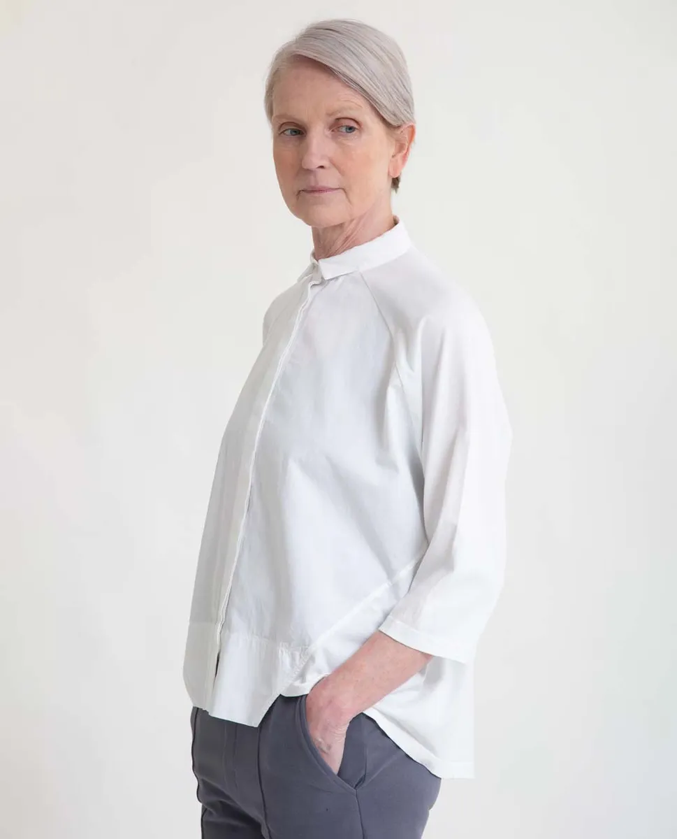 Terry Organic Cotton Shirt in White S Preloved 2