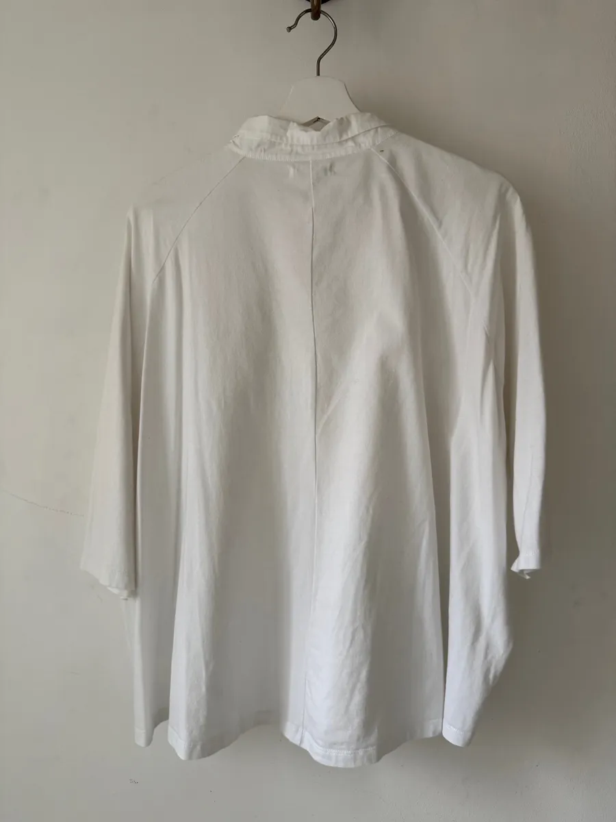 Terry Organic Cotton Shirt in White S Preloved 3