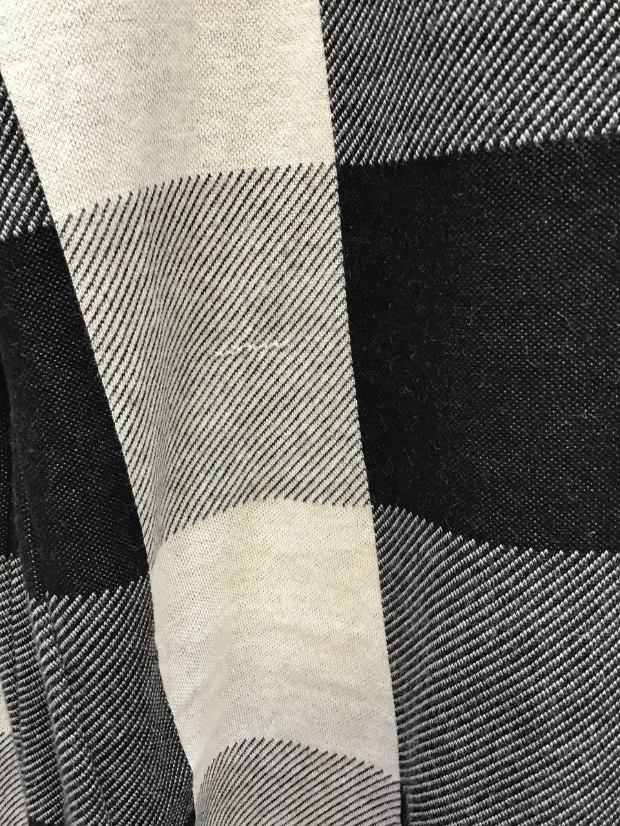 Thorne-Cay Organic Cotton Trousers in Black & Ecru Check S Preloved 4