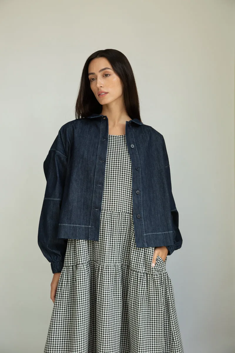 Tierra-Leigh Organic Cotton Denim Overshirt in Indigo 7