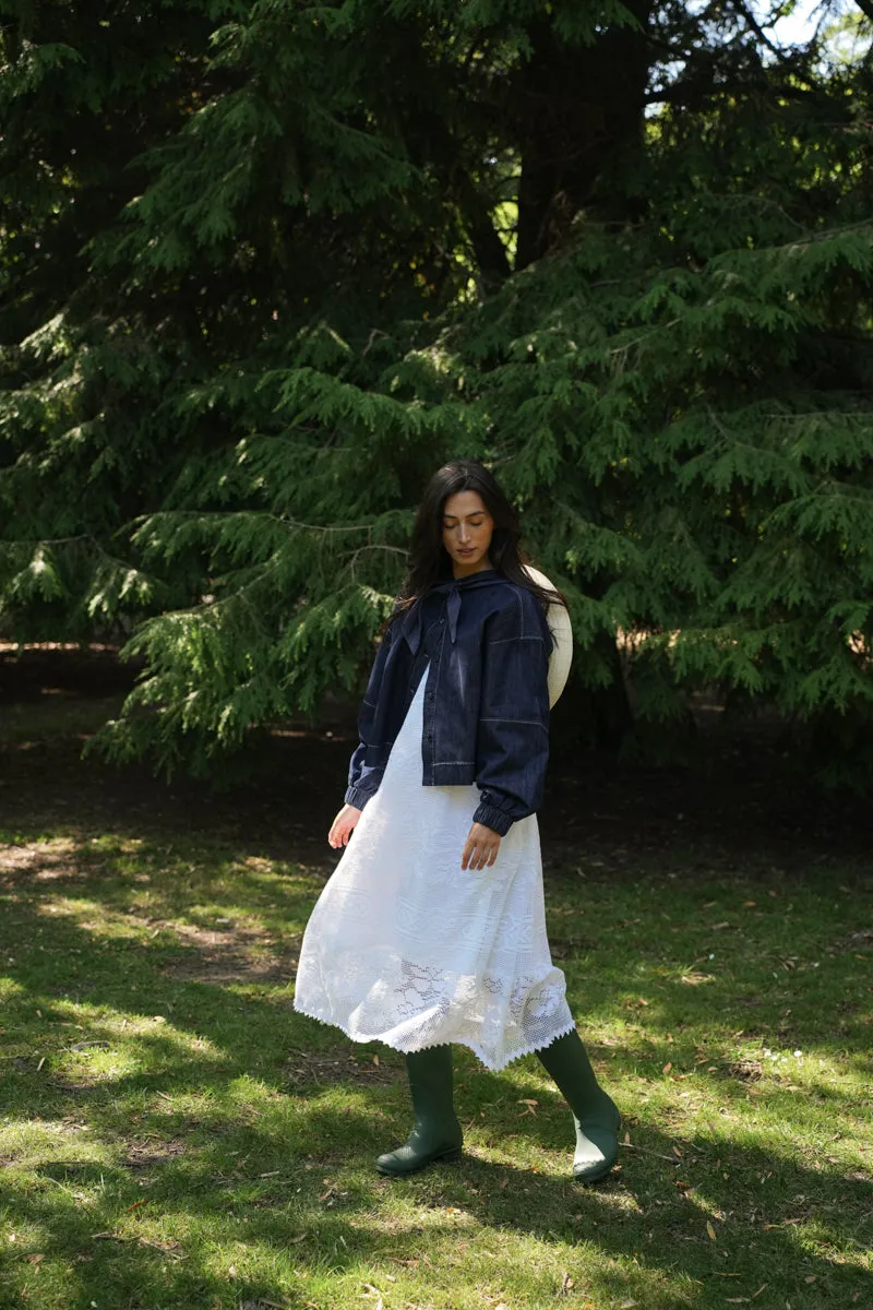 Tierra-Leigh Organic Cotton Denim Overshirt in Indigo 9