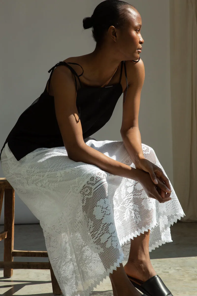 Toni-May Cotton Linen Vest in Black 8