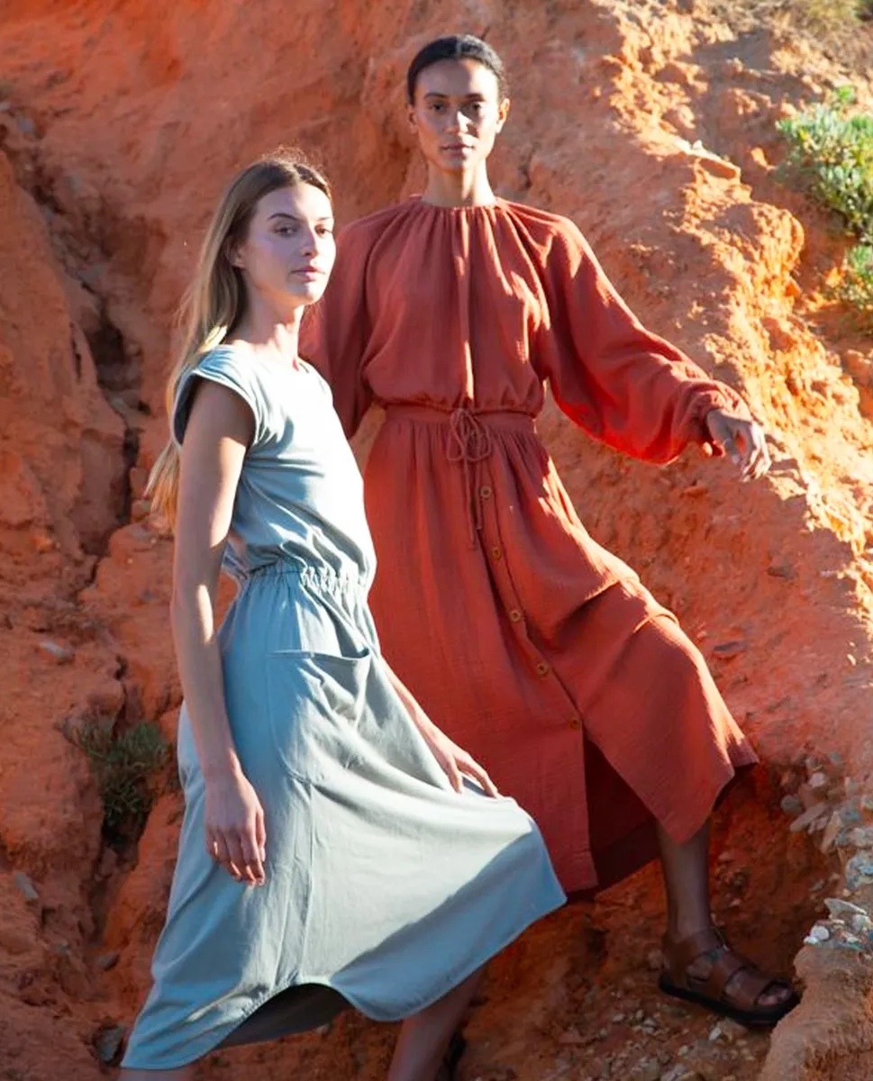 Ursa Organic Cotton Skirt In Paprika 2