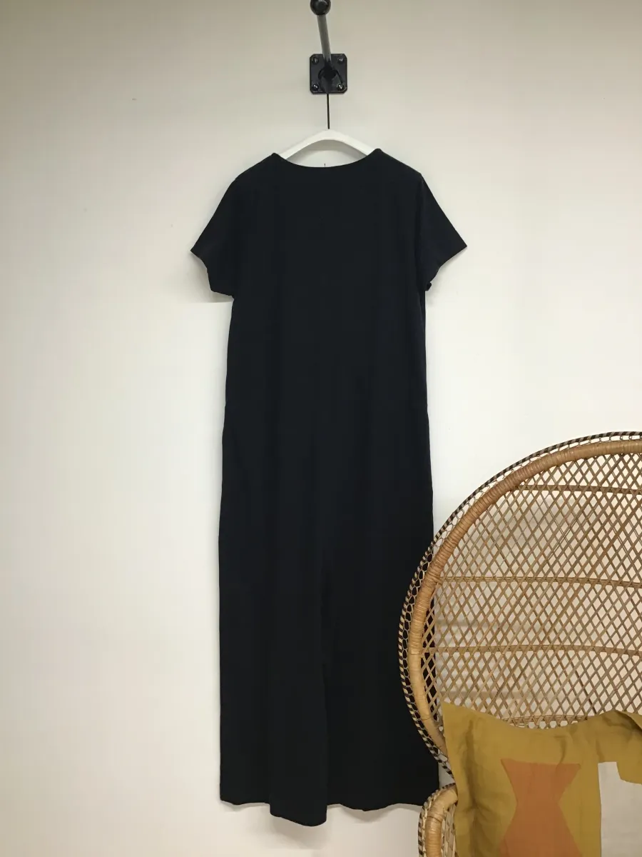 Veronica Organic Cotton Jumpsuit in Black L Preloved 3