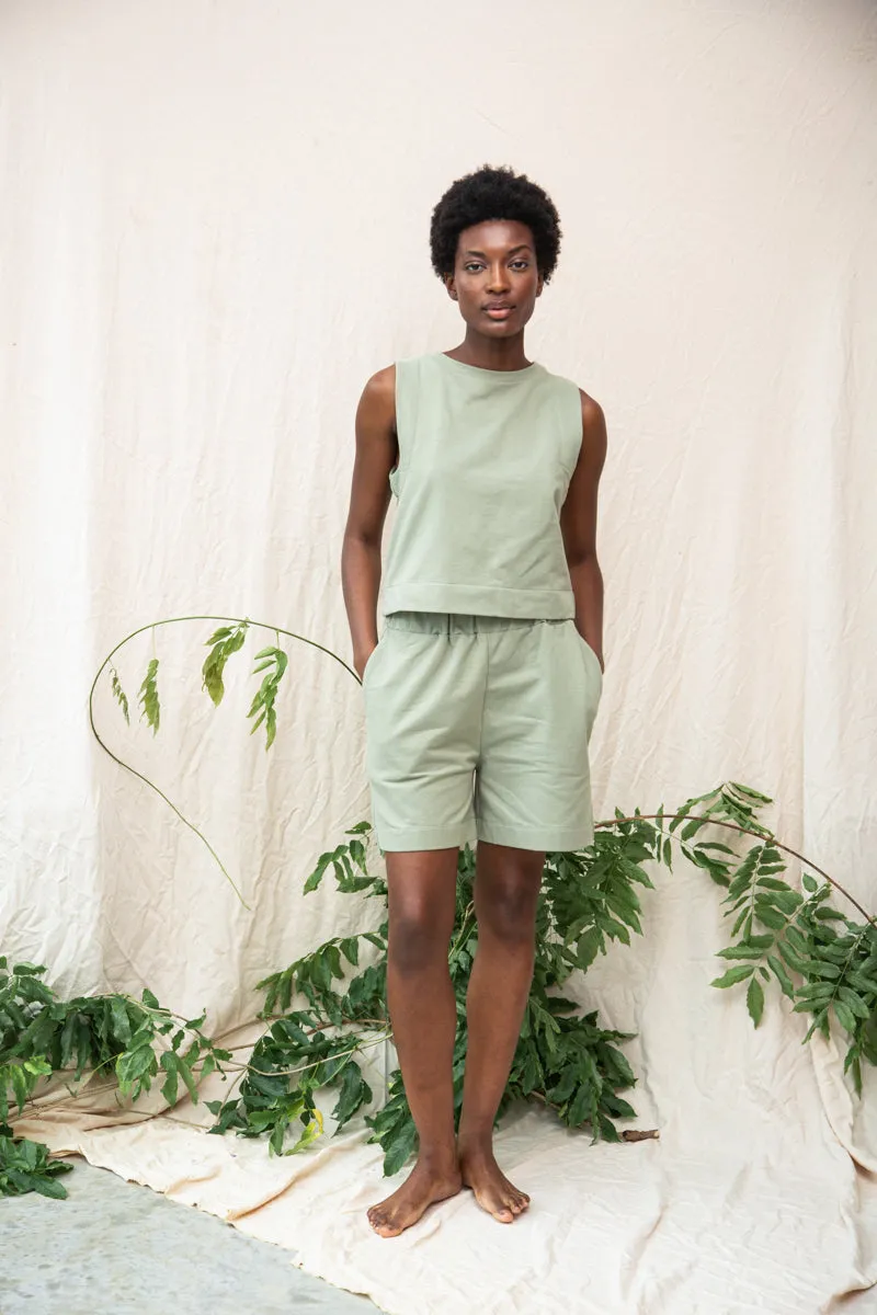 Whitley Organic Cotton Vest in Pistachio 3