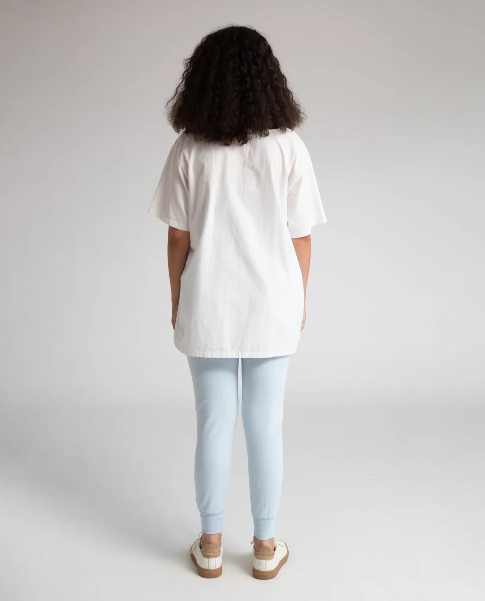 Zadie Organic Cotton Trousers In Pale Blue 2