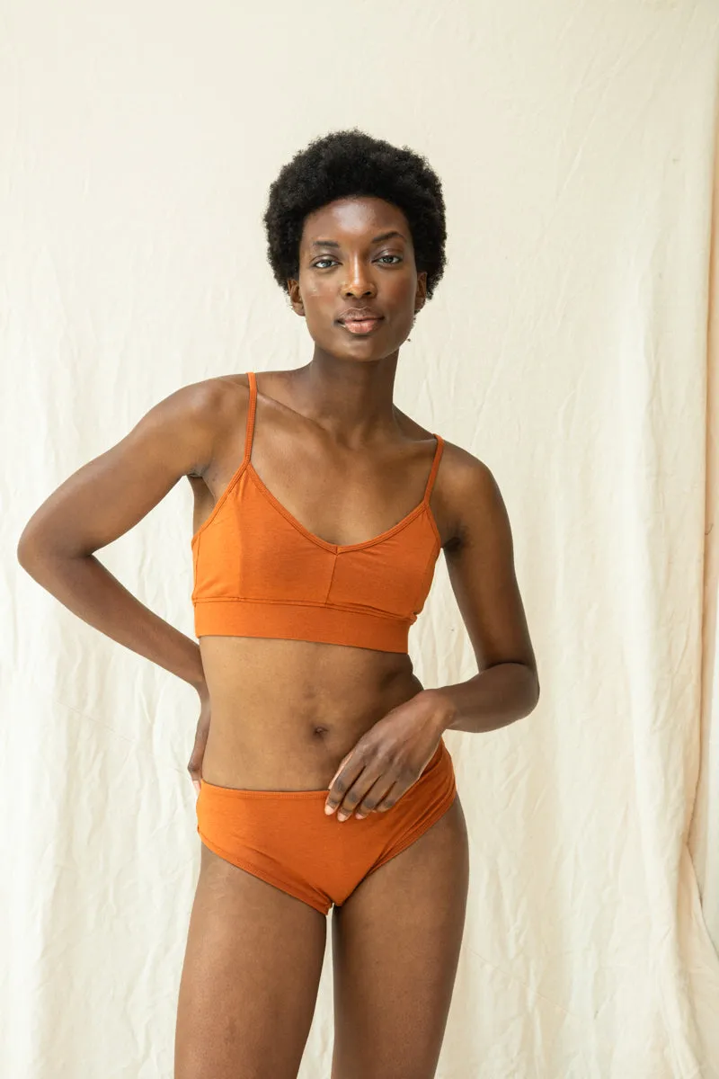 Zaria Bamboo & Organic Cotton Blend Knickers in Terracotta 2