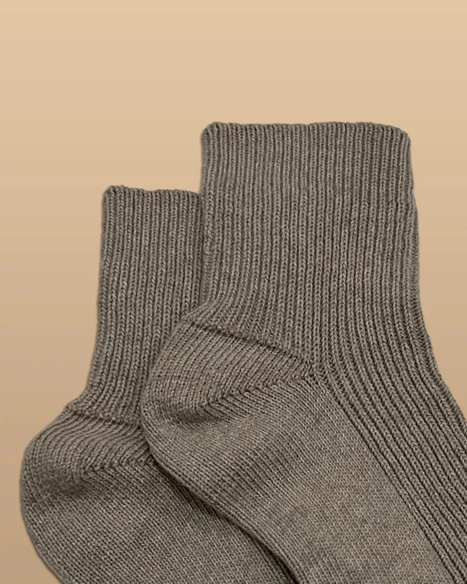 Elastic-Free 100% Organic Cotton Quarter Socks (2 Pairs/Pack) 2