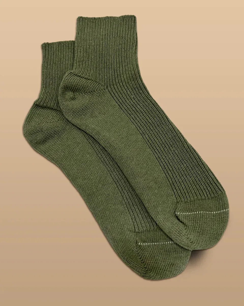Elastic-Free 100% Organic Cotton Quarter Socks (2 Pairs/Pack) 12