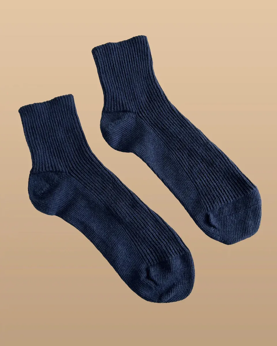 Elastic-Free 100% Organic Cotton Quarter Socks (2 Pairs/Pack) 15