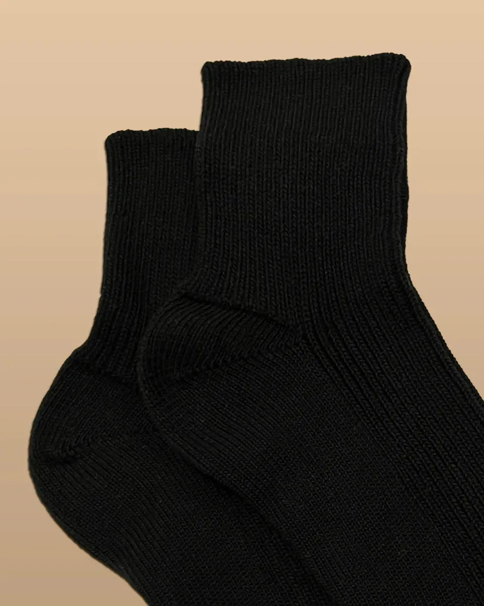 Elastic-Free 100% Organic Cotton Quarter Socks (2 Pairs/Pack) 4