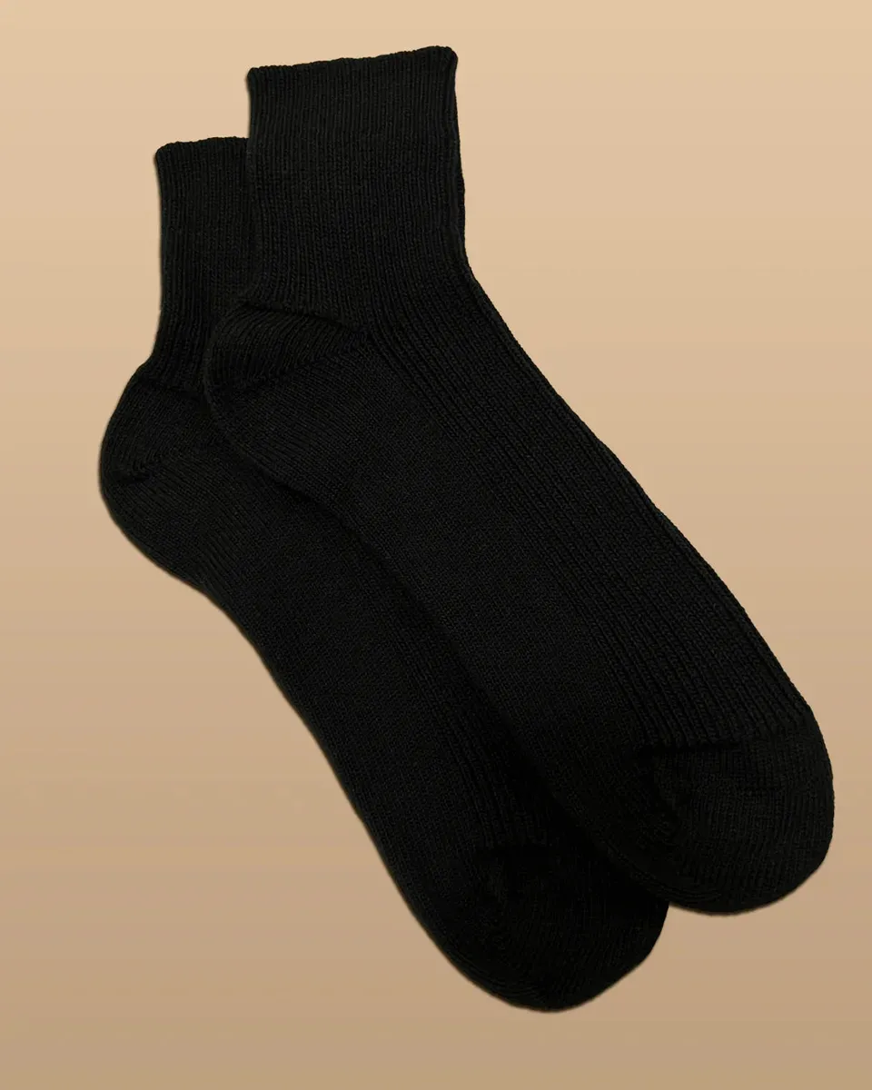 Elastic-Free 100% Organic Cotton Quarter Socks (2 Pairs/Pack) 5