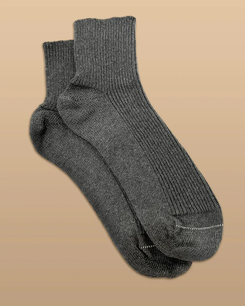 Elastic-Free 100% Organic Cotton Quarter Socks (2 Pairs/Pack) 8