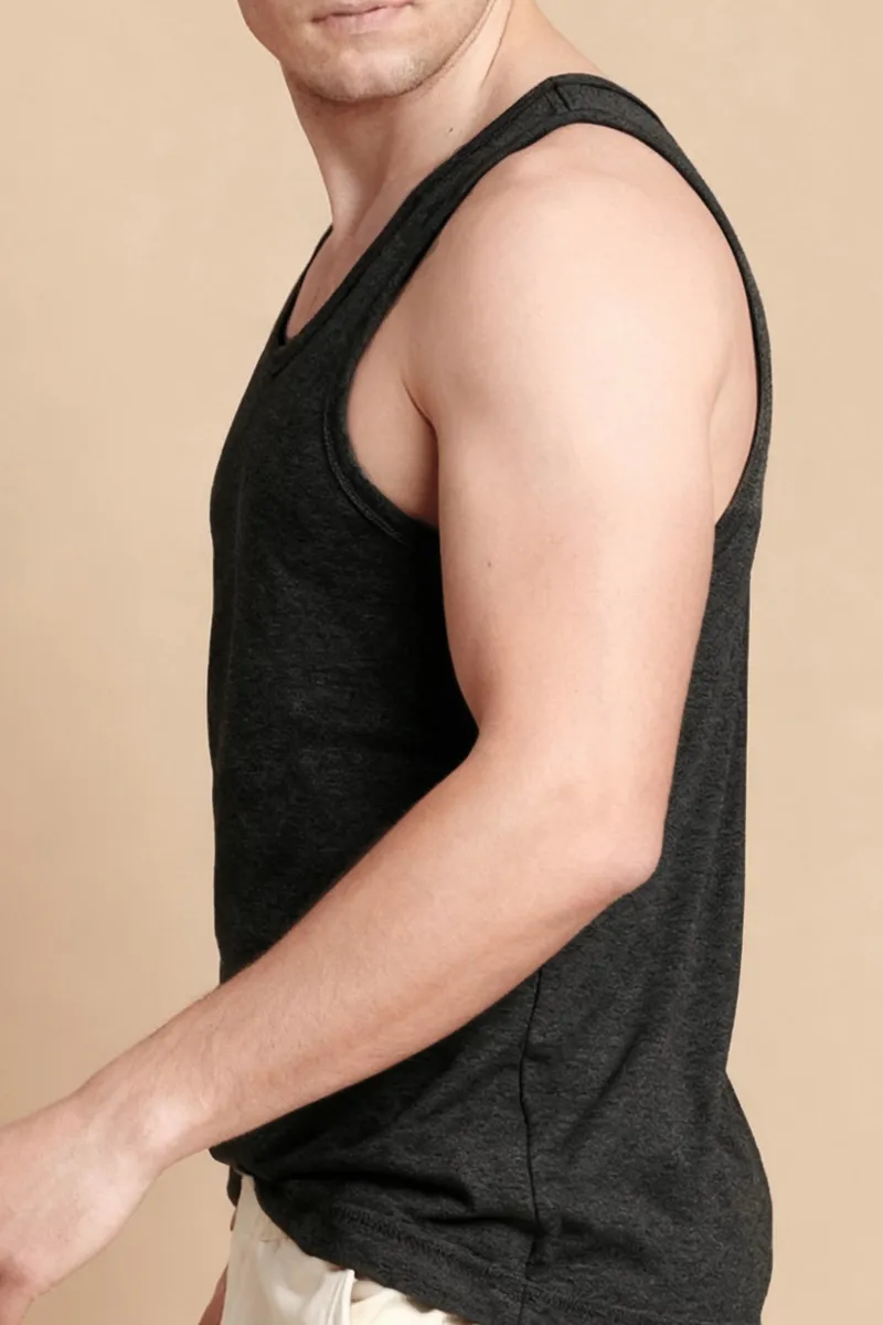 Men’s Organic Cotton Ribbed Tank Undershirt – Colored 11