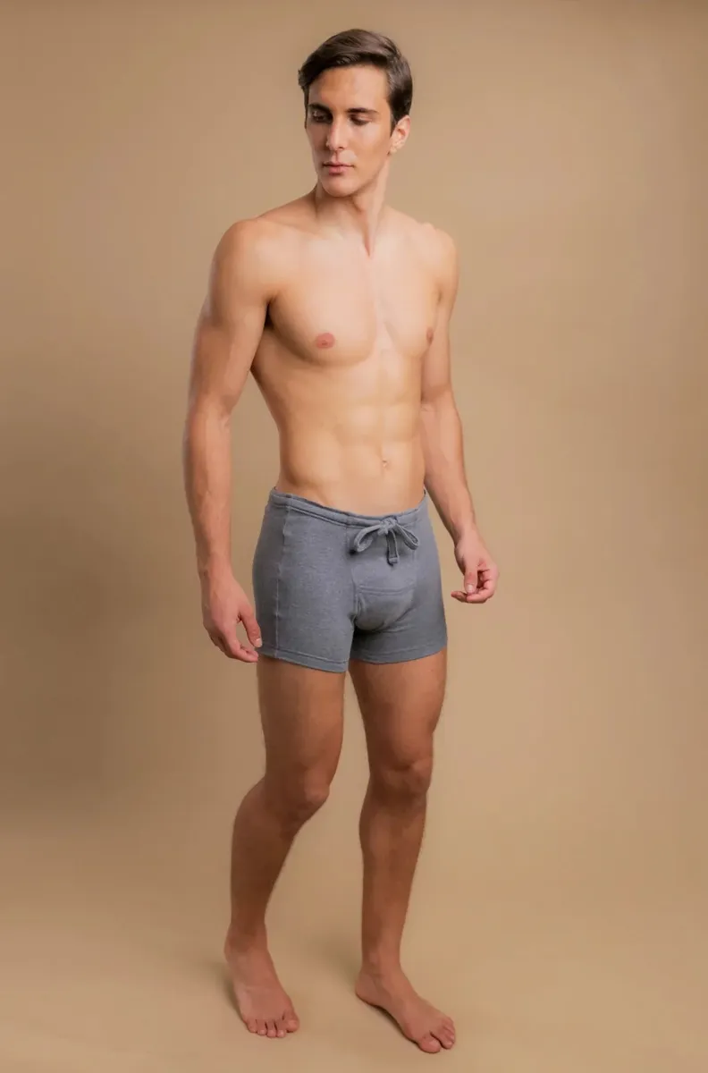 Men's Rib Drawstring Boxer Brief with Fly 2