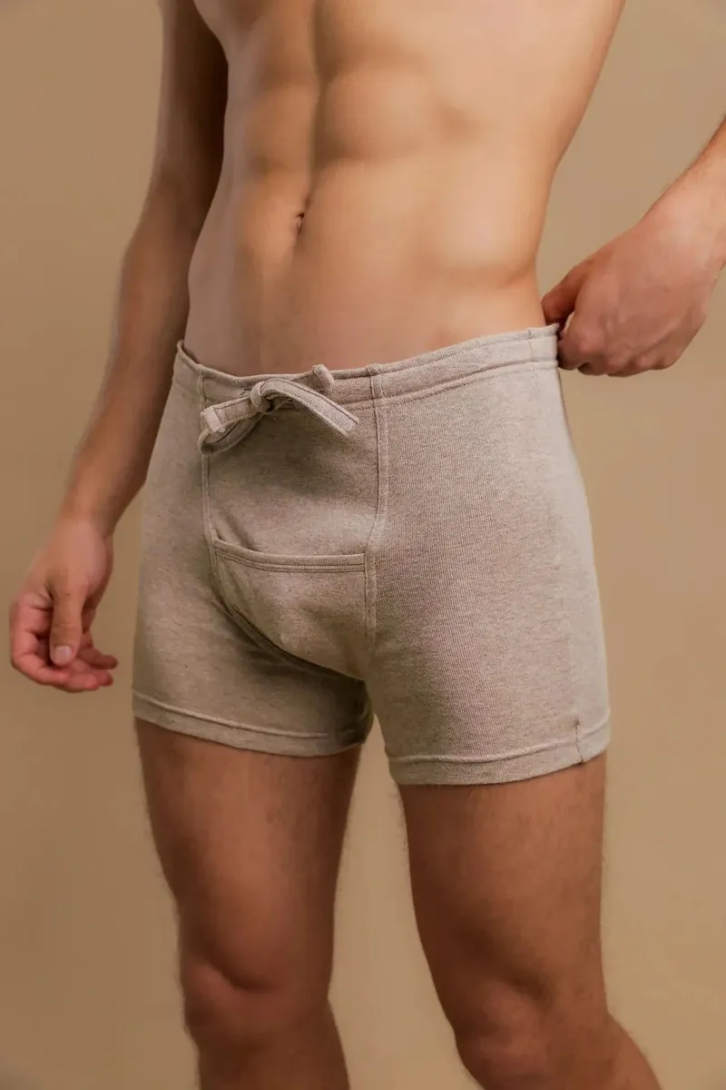 Men's Rib Drawstring Boxer Brief with Fly 12