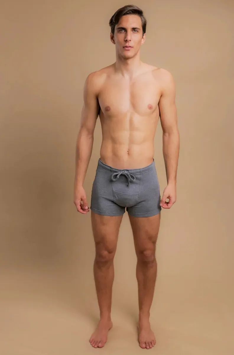 Men's Rib Drawstring Boxer Brief with Fly 4
