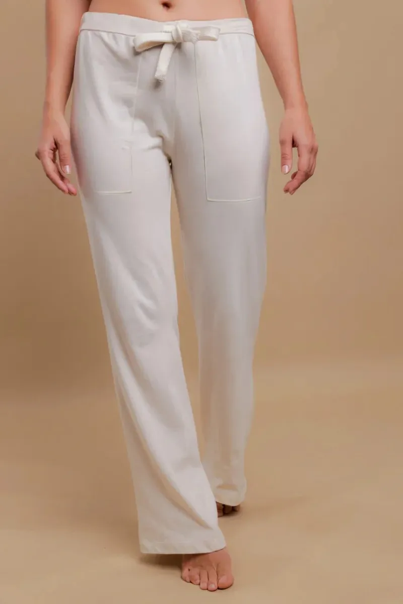 Women's Drawstring Pants with Patch Pockets