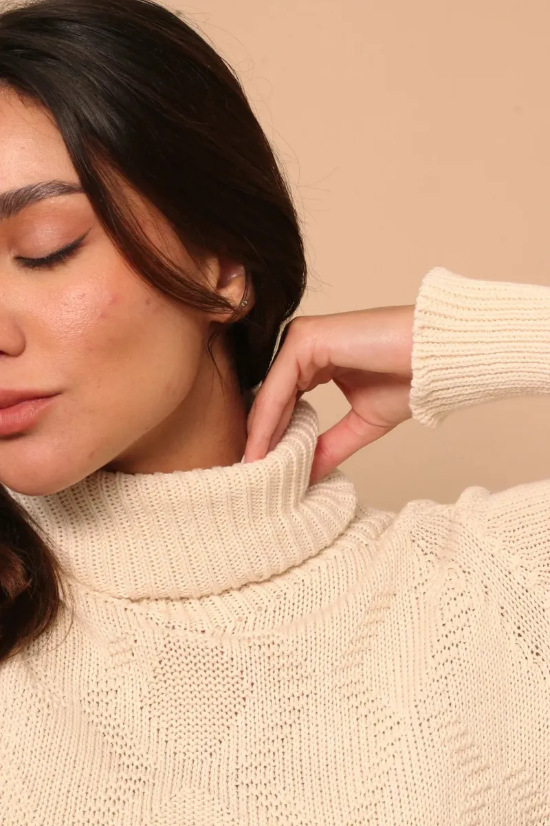 Women's Hypoallergenic Knitted Turtleneck Long Sleeve 2