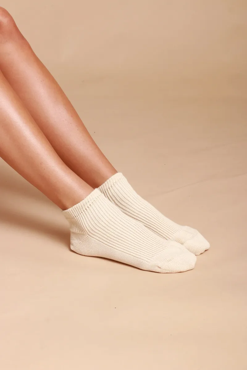 Women's Latex-Free 100% Organic Cotton Ankle Socks (2pairs/pack)