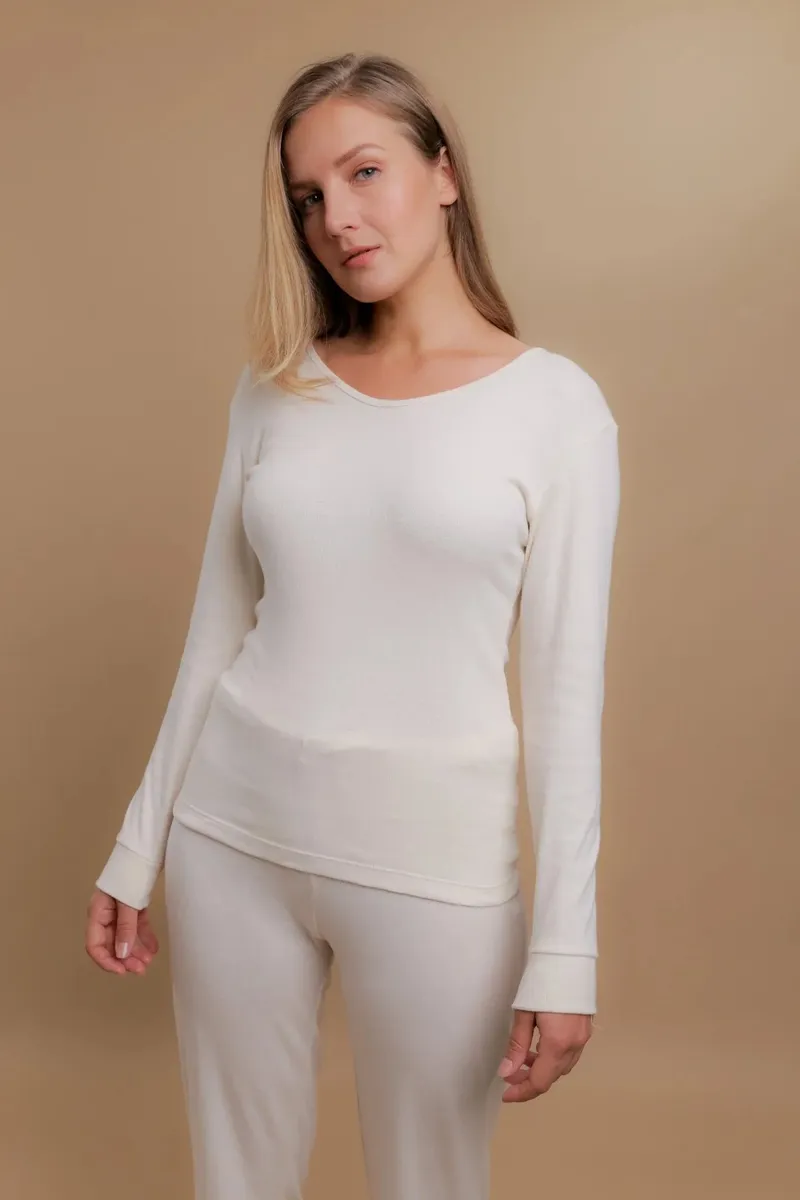 Women's Long Sleeve Ribbed Tee 2