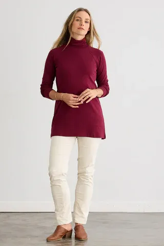 Women's Luxe 100% Organic Cotton High-Neck Tunic