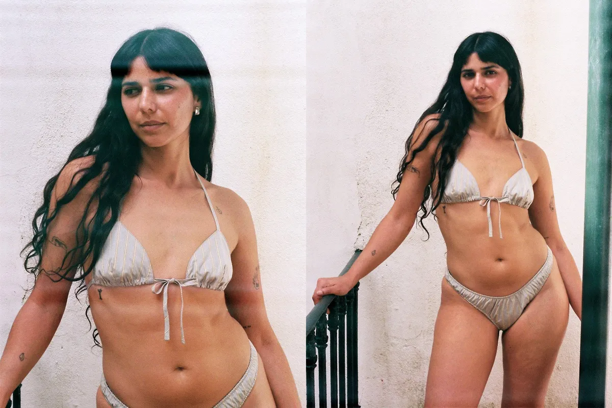 Lilah Striped Bikini Top