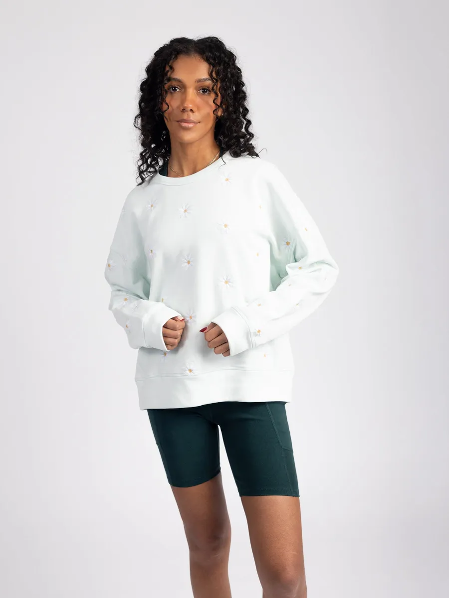 DAISIES Embroidered Organic Pullover 4