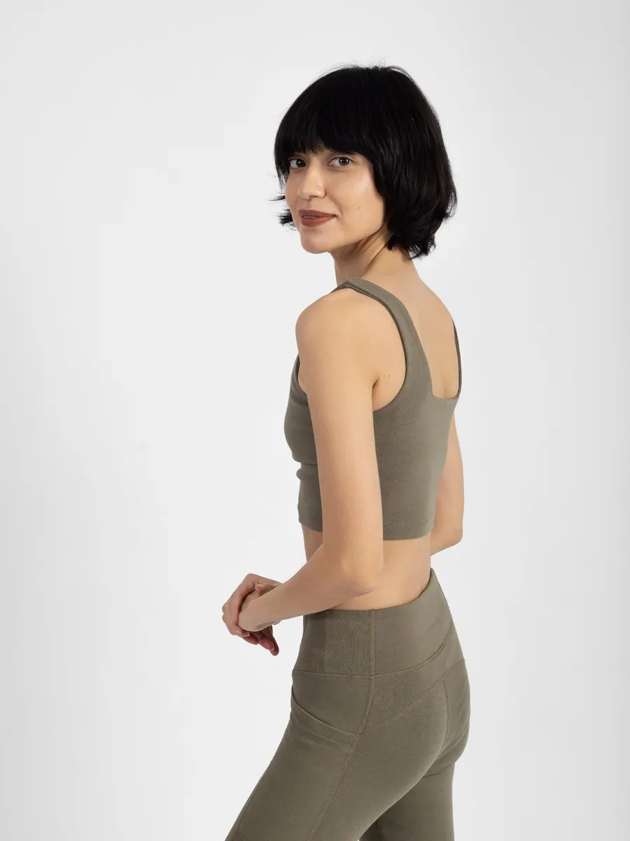 PlantTec™ Organic Built-in Bra Tank | Cypress 3
