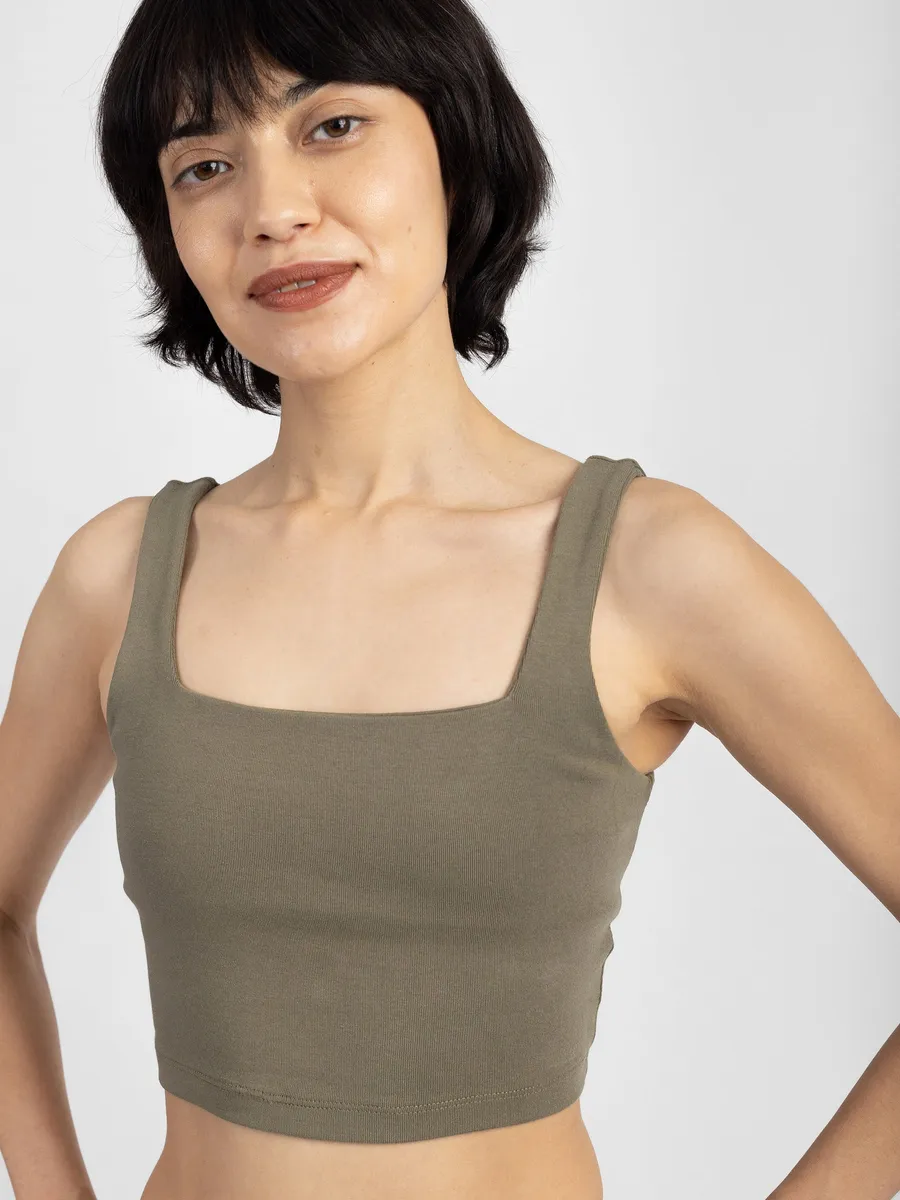 PlantTec™ Organic Built-in Bra Tank | Cypress 6
