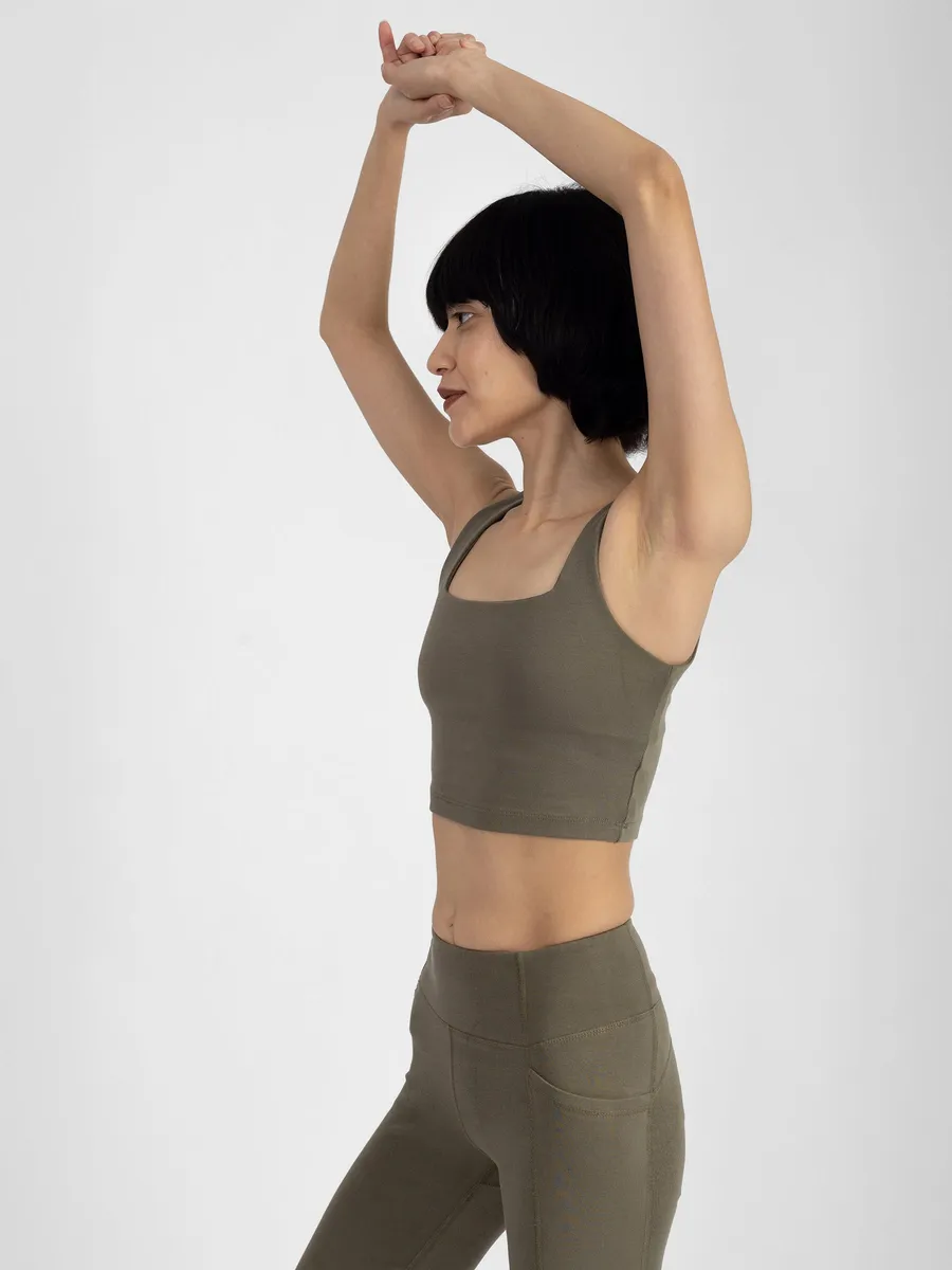 PlantTec™ Organic Built-in Bra Tank | Cypress 7