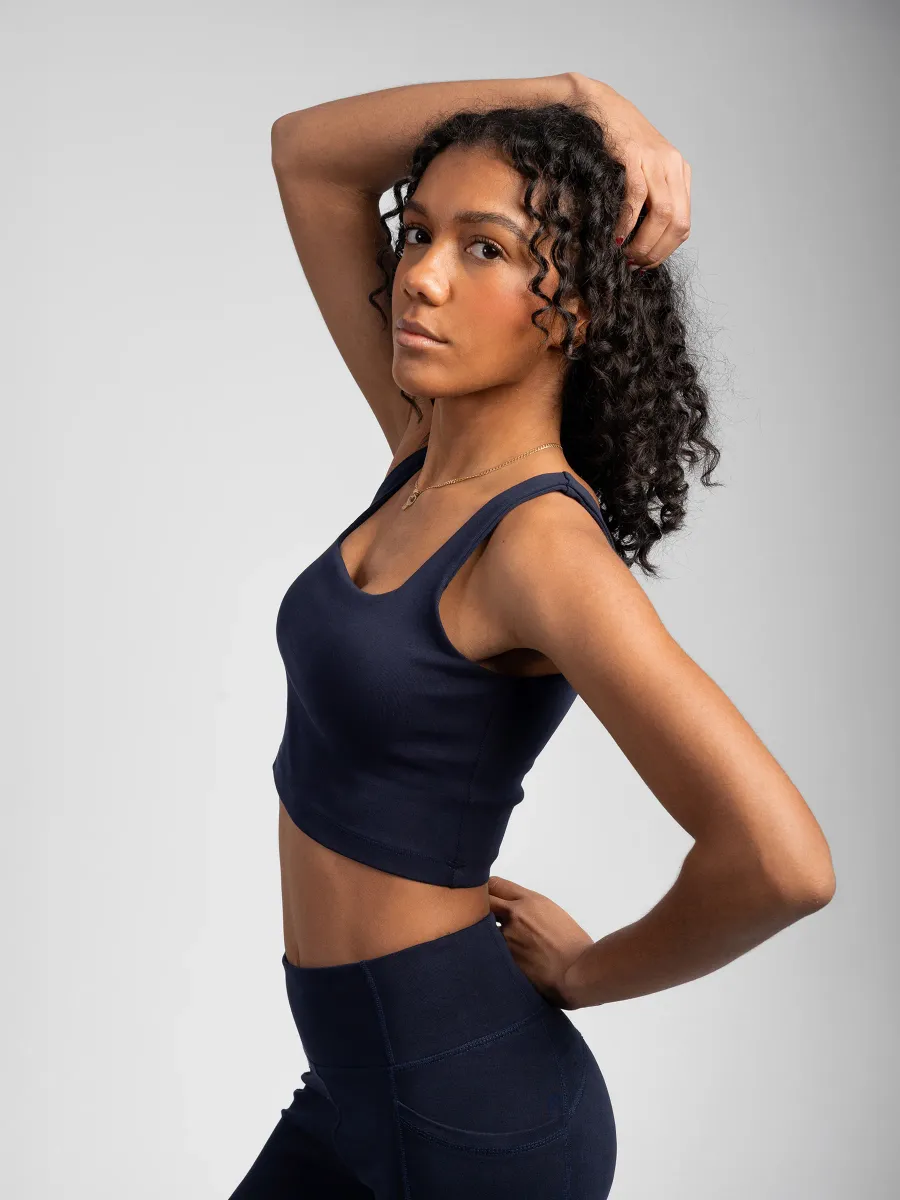 PlantTec™ Organic Built-in Bra Tank | Ocean 7