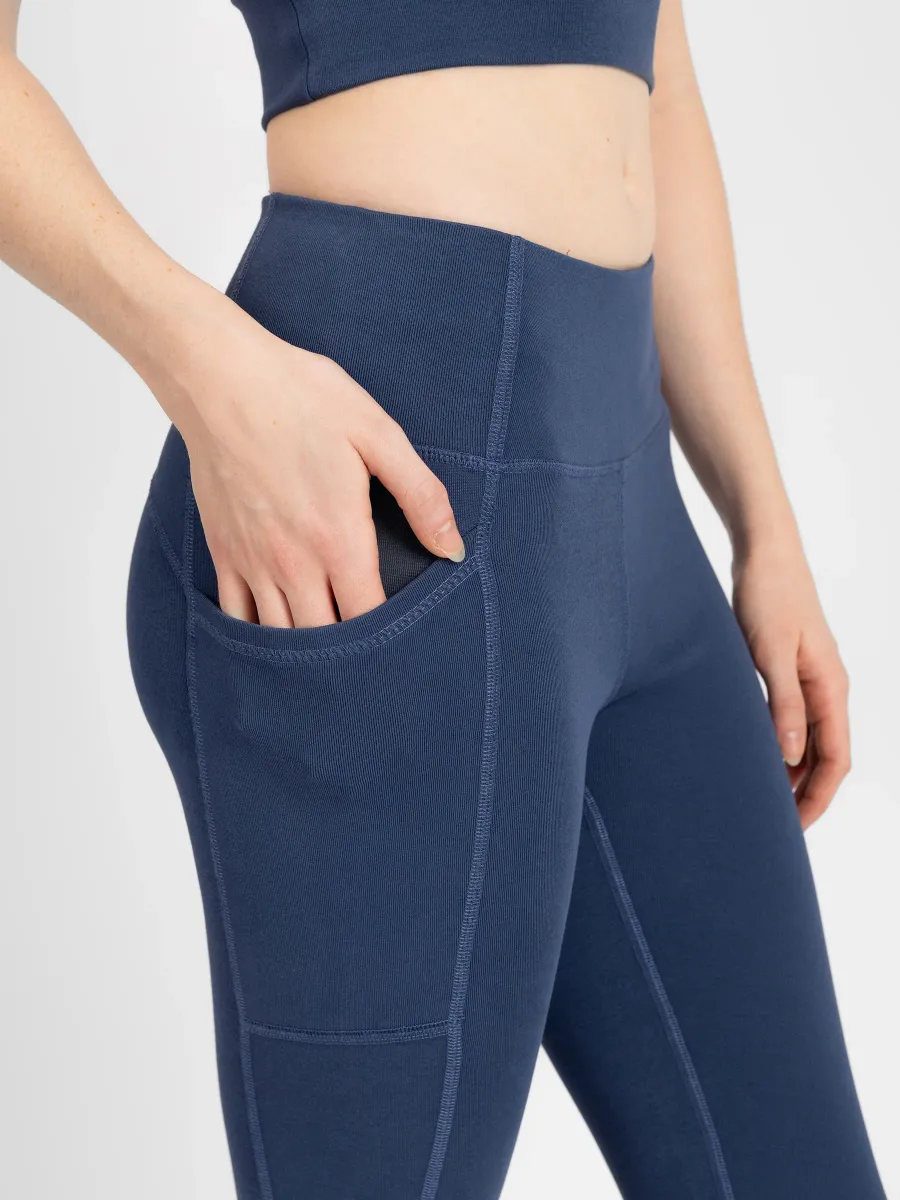 PlantTec™ Organic Crop/Petite Leggings | Blueberry 8