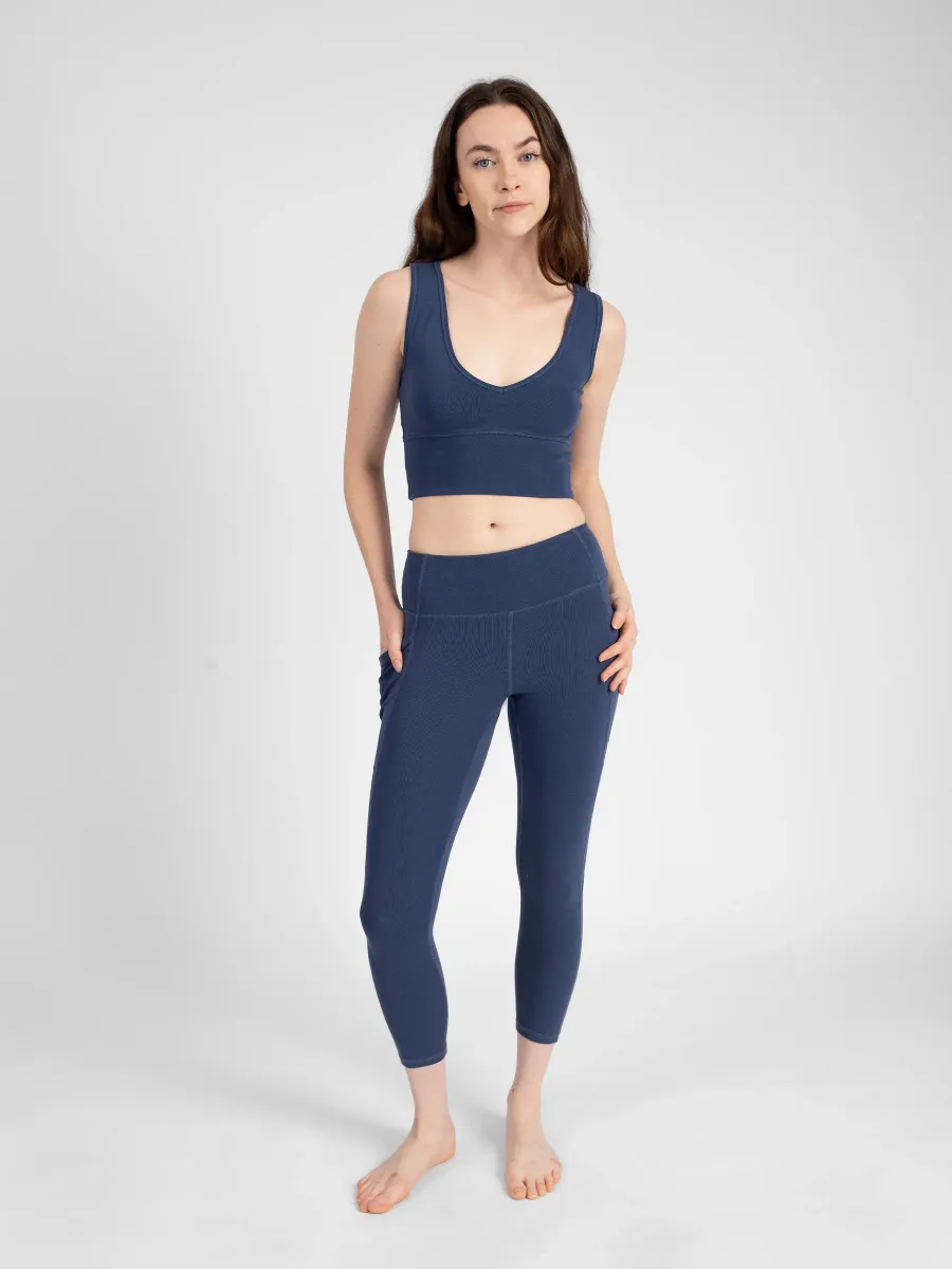 PlantTec™ Organic Crop/Petite Leggings | Blueberry 9