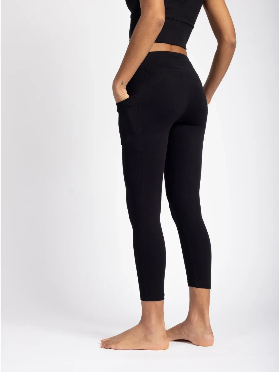 PlantTec™ Organic Crop/Petite Leggings | Eclipse 9