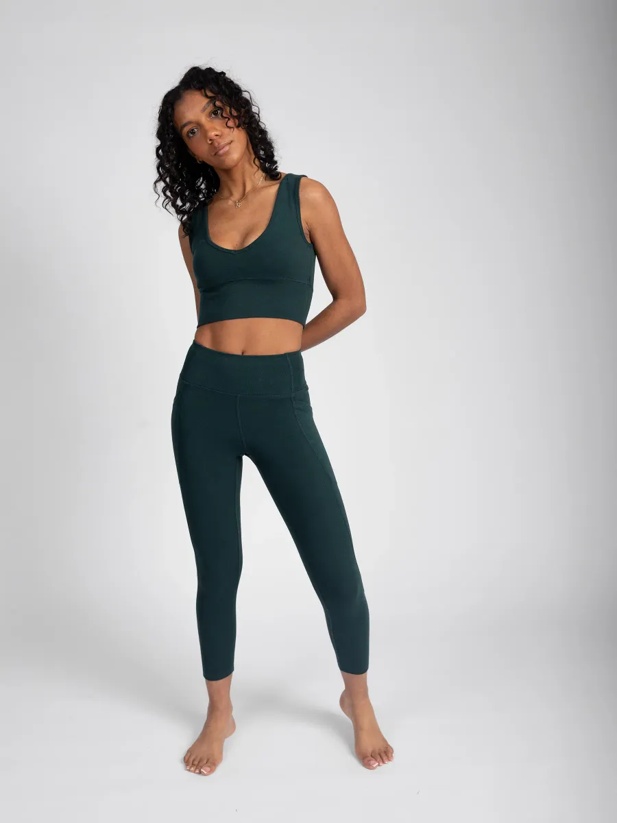 PlantTec™ Organic Crop/Petite Leggings | Monstera 2