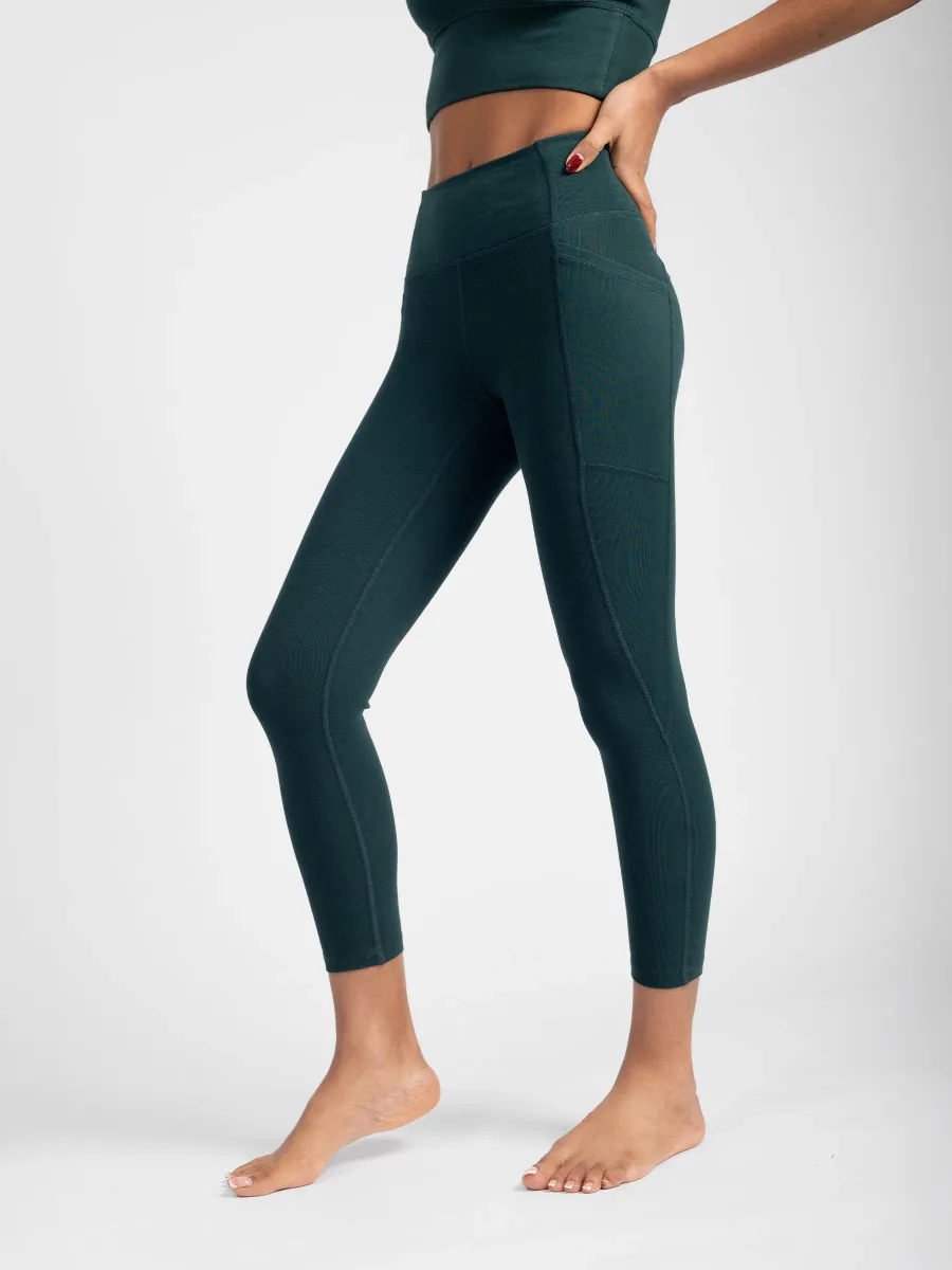 PlantTec™ Organic Crop/Petite Leggings | Monstera 3