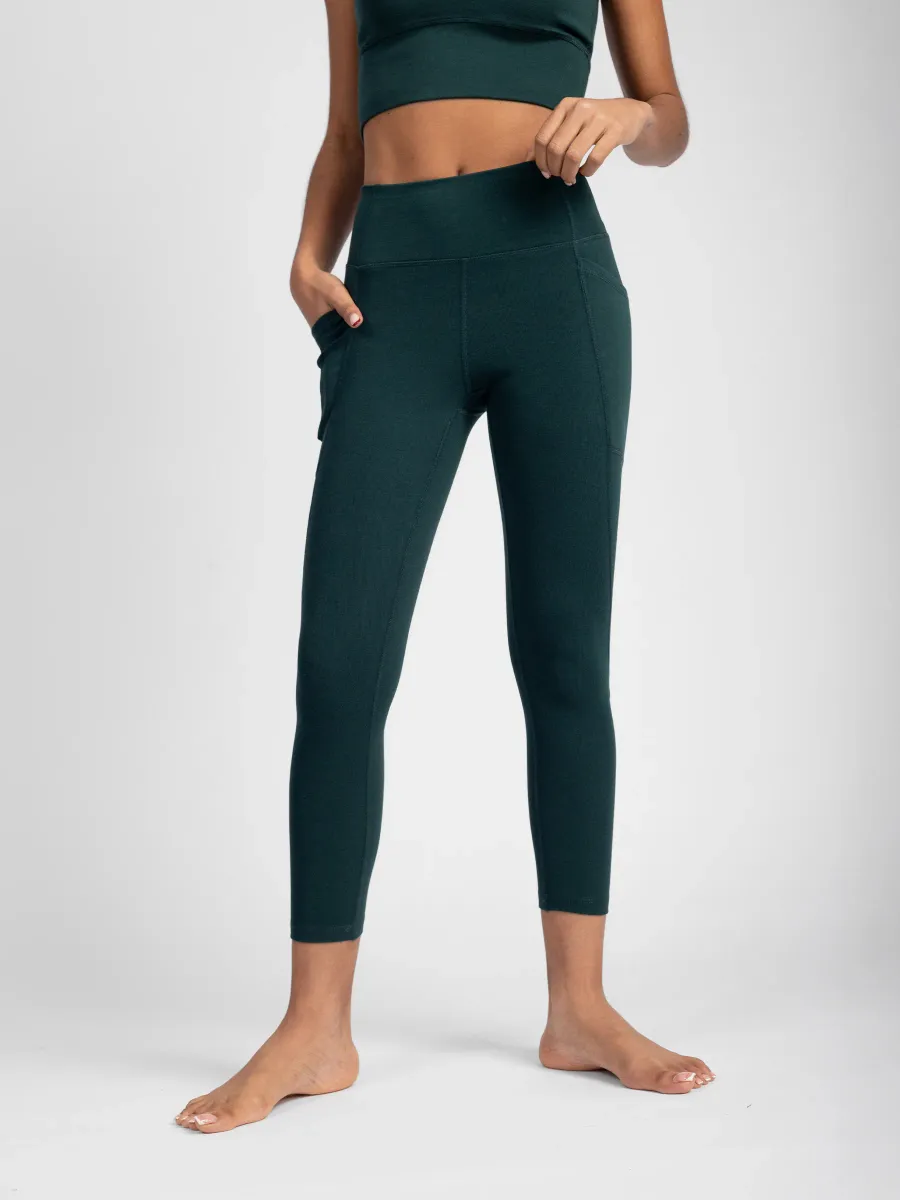 PlantTec™ Organic Crop/Petite Leggings | Monstera 4
