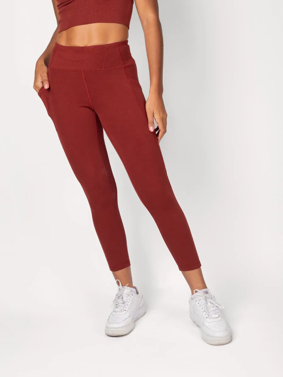 PlantTec™ Organic Crop/Petite Leggings | Redwood 4